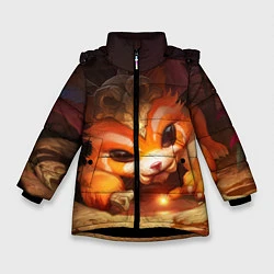 Куртка зимняя для девочки Gnar, цвет: 3D-черный