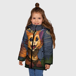 Куртка зимняя для девочки Гнар, цвет: 3D-черный — фото 2