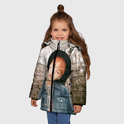 Куртка зимняя для девочки Min Yoon Gi, цвет: 3D-светло-серый — фото 2