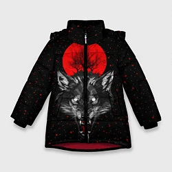 Куртка зимняя для девочки Кровавая Луна, цвет: 3D-красный