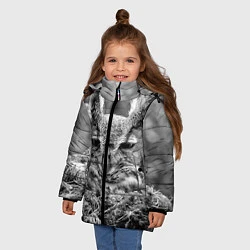Куртка зимняя для девочки Ночной филин, цвет: 3D-черный — фото 2