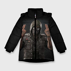 Куртка зимняя для девочки WatchDogs, цвет: 3D-черный