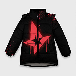 Куртка зимняя для девочки Astralis: Black collection, цвет: 3D-светло-серый