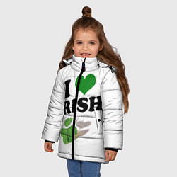 Куртка зимняя для девочки Ireland, I love Irish, цвет: 3D-черный — фото 2