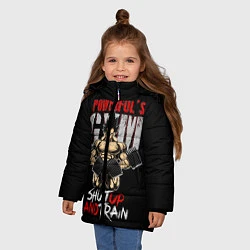 Куртка зимняя для девочки Powerful Gym, цвет: 3D-черный — фото 2