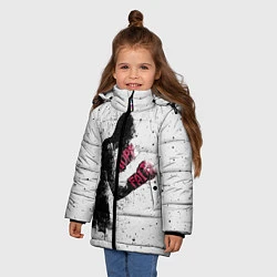 Куртка зимняя для девочки Hope Faith, цвет: 3D-черный — фото 2
