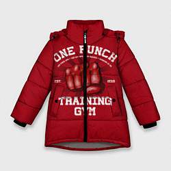 Куртка зимняя для девочки One Punch Gym, цвет: 3D-светло-серый