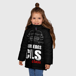 Куртка зимняя для девочки Mercedes CLS Class, цвет: 3D-черный — фото 2