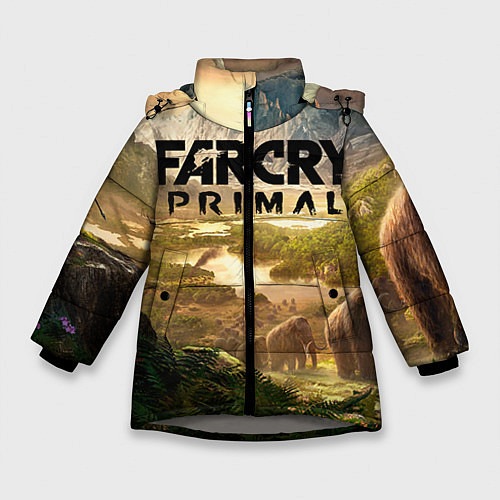 Зимняя куртка для девочки Far Cry: Primal / 3D-Светло-серый – фото 1