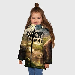 Куртка зимняя для девочки Far Cry: Primal, цвет: 3D-светло-серый — фото 2