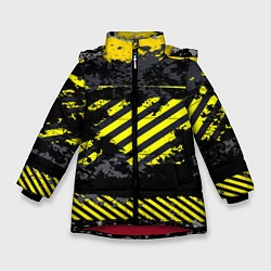Куртка зимняя для девочки Grunge Line, цвет: 3D-красный