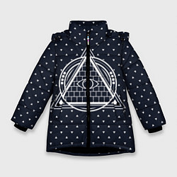 Куртка зимняя для девочки Illuminati, цвет: 3D-черный