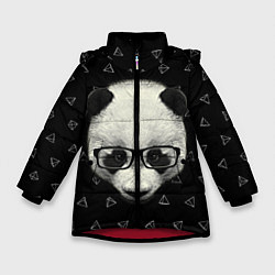 Куртка зимняя для девочки Умная панда, цвет: 3D-красный