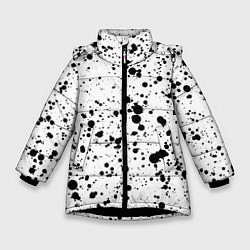 Зимняя куртка для девочки Чёрные брызги