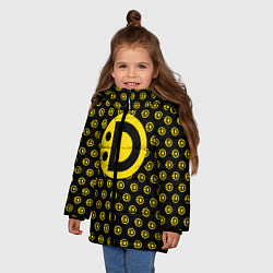 Куртка зимняя для девочки Улыбака, цвет: 3D-черный — фото 2