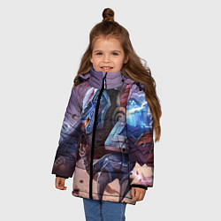 Куртка зимняя для девочки Volibear, цвет: 3D-черный — фото 2