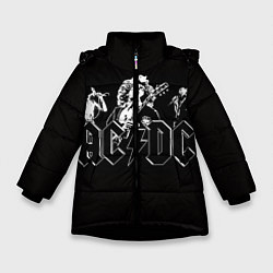 Куртка зимняя для девочки AC/DC: Mono, цвет: 3D-черный