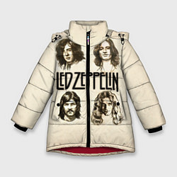 Куртка зимняя для девочки Led Zeppelin Guys, цвет: 3D-красный