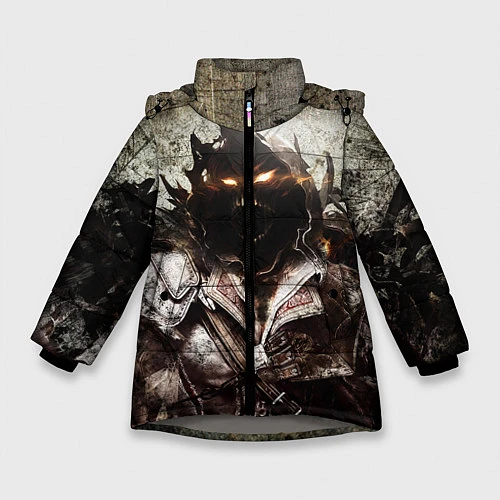 Зимняя куртка для девочки Disturbed: Madness / 3D-Светло-серый – фото 1