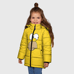 Куртка зимняя для девочки Гомер стесняется, цвет: 3D-красный — фото 2
