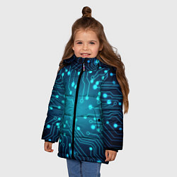 Куртка зимняя для девочки SkyNet, цвет: 3D-черный — фото 2