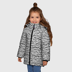 Куртка зимняя для девочки Мегатролль, цвет: 3D-черный — фото 2