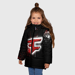 Куртка зимняя для девочки FaZe Clan: Black collection, цвет: 3D-черный — фото 2