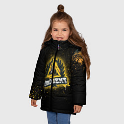 Куртка зимняя для девочки Godsent: Black collection, цвет: 3D-черный — фото 2
