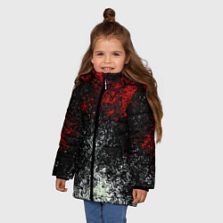 Куртка зимняя для девочки Взрыв красок, цвет: 3D-светло-серый — фото 2