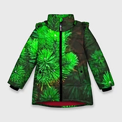 Зимняя куртка для девочки Зелёная ель