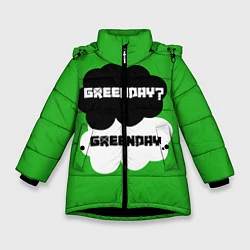Куртка зимняя для девочки Green Day Clouds, цвет: 3D-черный