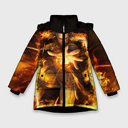 Куртка зимняя для девочки Witcher gwent 3, цвет: 3D-черный