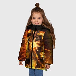 Куртка зимняя для девочки Witcher gwent 3, цвет: 3D-черный — фото 2