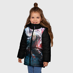 Куртка зимняя для девочки Ni-Oh, цвет: 3D-черный — фото 2