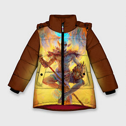 Куртка зимняя для девочки Вивек, цвет: 3D-красный