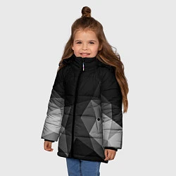 Куртка зимняя для девочки Abstract gray, цвет: 3D-черный — фото 2