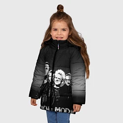 Куртка зимняя для девочки Depeche Mode: mono, цвет: 3D-черный — фото 2