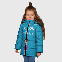 Куртка зимняя для девочки Silicon Valley, цвет: 3D-черный — фото 2