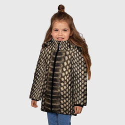 Куртка зимняя для девочки Питон, цвет: 3D-черный — фото 2