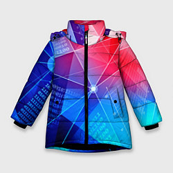 Куртка зимняя для девочки Коды, цвет: 3D-черный