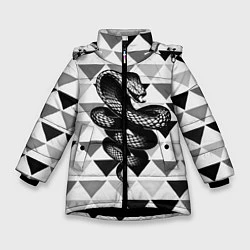 Зимняя куртка для девочки Snake Geometric