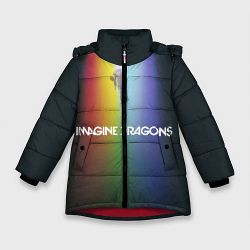 Зимняя куртка для девочки Imagine Dragons / 3D-Красный – фото 1