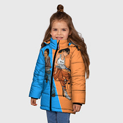 Куртка зимняя для девочки Half-Portal, цвет: 3D-светло-серый — фото 2