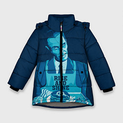 Куртка зимняя для девочки G-Man: Rise & Shine, цвет: 3D-светло-серый