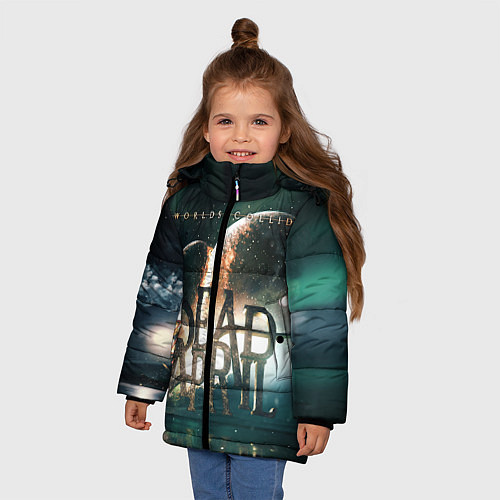 Зимняя куртка для девочки Dead by April: Worlds Collide / 3D-Светло-серый – фото 3