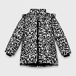 Зимняя куртка для девочки Винтажные листья