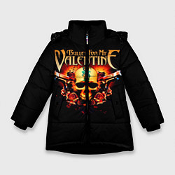 Куртка зимняя для девочки BFMV: Guns, цвет: 3D-черный