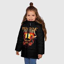Куртка зимняя для девочки BFMV: Guns, цвет: 3D-черный — фото 2