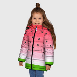 Куртка зимняя для девочки Арбузик, цвет: 3D-черный — фото 2