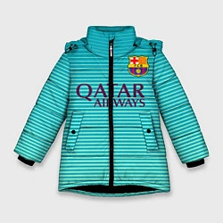 Зимняя куртка для девочки Barcelona FC: Aqua